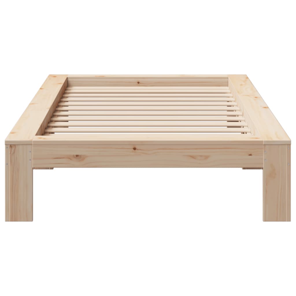 Bed Frame without Mattress 90x190 cm Single Solid Wood Pine
